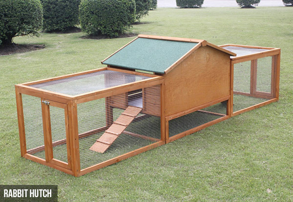 Rabbit Hutch with Double Runs • GrabOne NZ