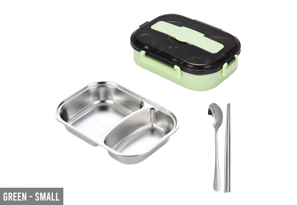 304 Stainless Steel Insulated Bento Lunch Box Leak-Resistant with Compartments - Available in Three Colors & Two Sizes