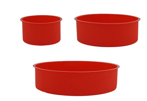 Three-Piece Silicone Round Cake Moulds
