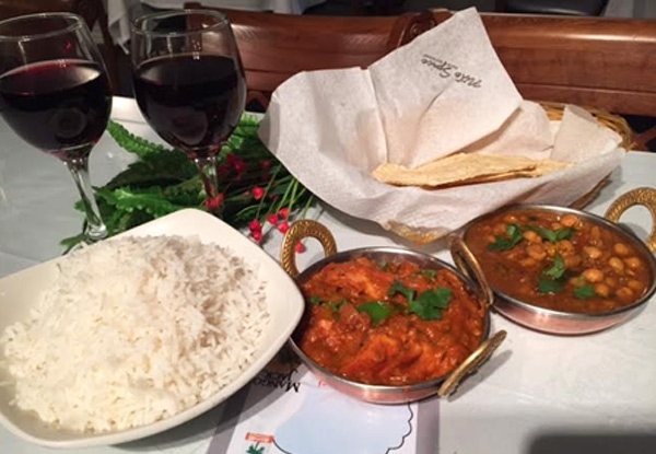 $29 for Any Two Curries & Rice with Two Glasses of Wine or Beer