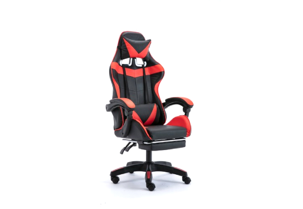 Ergonomic Gaming Chair with Footrest - Three Colours Available