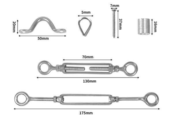 10-Pack Balustrade Wire Kit Rope