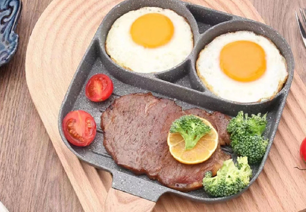 Divided-Grill Frying Pan For Making Breakfast Multi-functional 3