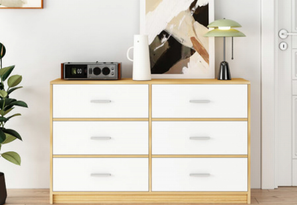 Chest of Six-Drawer Dresser Tallboy