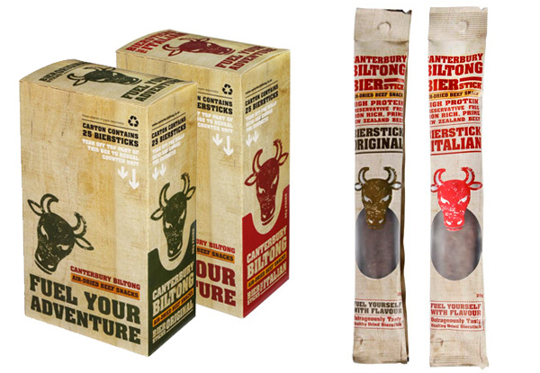 Carton of 25 Canterbury Biltong Original Biersticks - Two Flavours Available