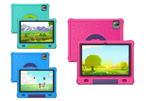 10.1 Inch Kids Android Tablet with Case - Three Colours Available