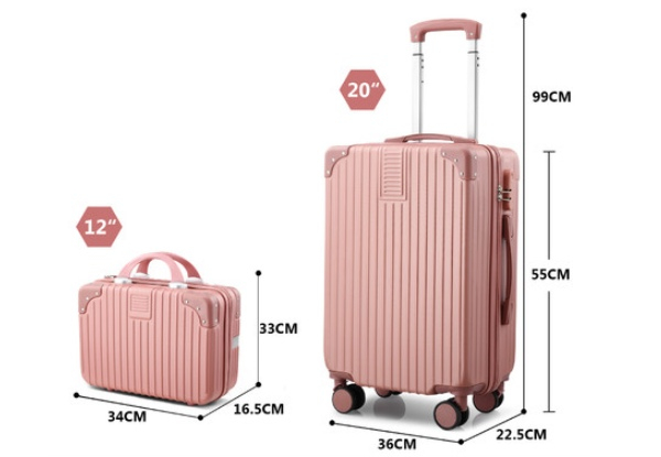 Two-Piece Carry-On Luggage Set - Six Colours Available