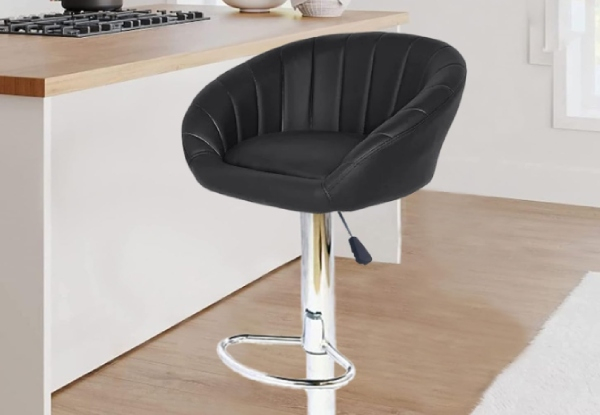 Four-Piece Adjustable Swivel Stool Chair with Back Support - Two Colours Available