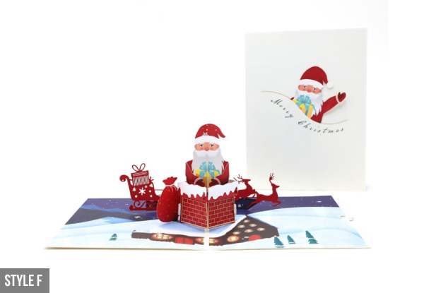 3D Christmas Card - Six Styles Available