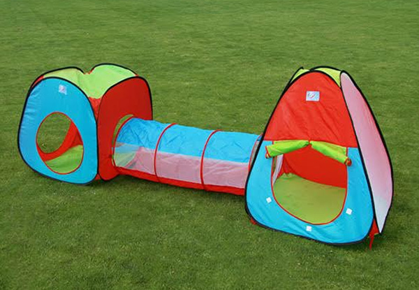 Kids' Pop Up Play Tent with Tunnel