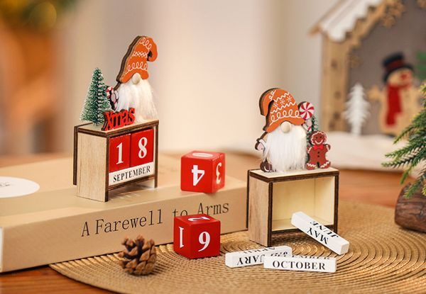 Portable Santa Design Christmas Calendar Ornament - Available in Two Styles & Options for Two-Pack