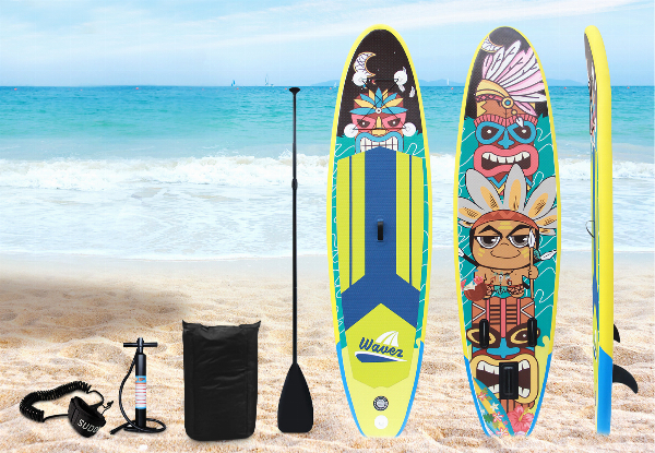 10ft Inflatable Stand-Up Paddleboard incl. Paddle, Pump, Repair Kit & Carry Bag - Three Colours Available