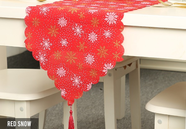 Christmas Printed Table Burlap Flag - Five Styles Available