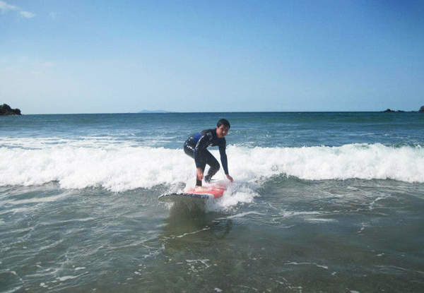 Two-Hour Beginner Surf Lesson incl. Board, Wetsuit Hire & Return Voucher for One-Hour Surf Gear Hire for the Next Visit - Option for Two People