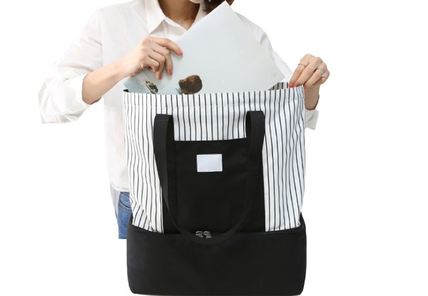 Dual Compartment Insulated Lunch Handbag - Option for Two-Pack