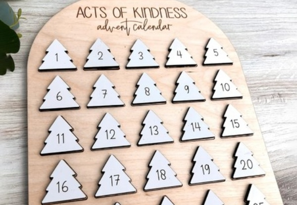 25 Days Acts Of Kindness Wooden Christmas Advent Calendar