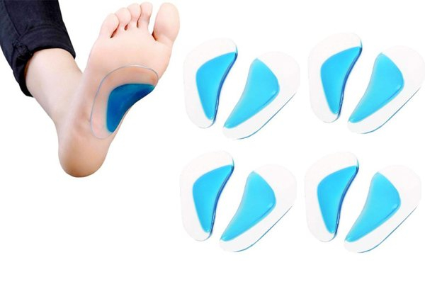 Foot Gel Arch Support - Two Sizes Available & Option for Two or Three Pairs