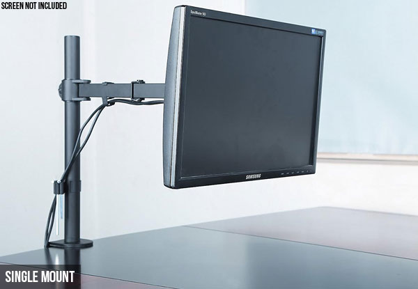 Adjustable LCD Monitor Desk Mount - Two Styles Available