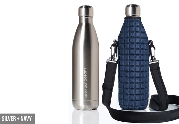 BBBYO 750ml Future Bottle with Shoulder Strap Carry Cover - Five Styles Available