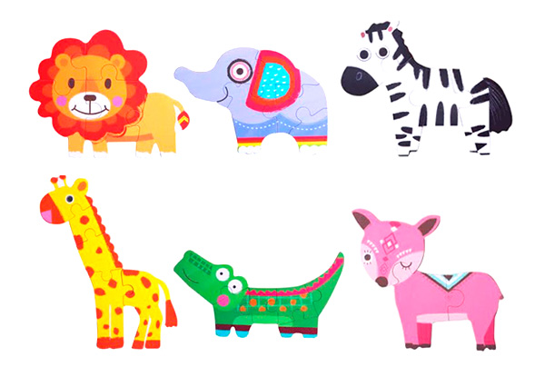 Children's Animal Colourful Puzzle Set