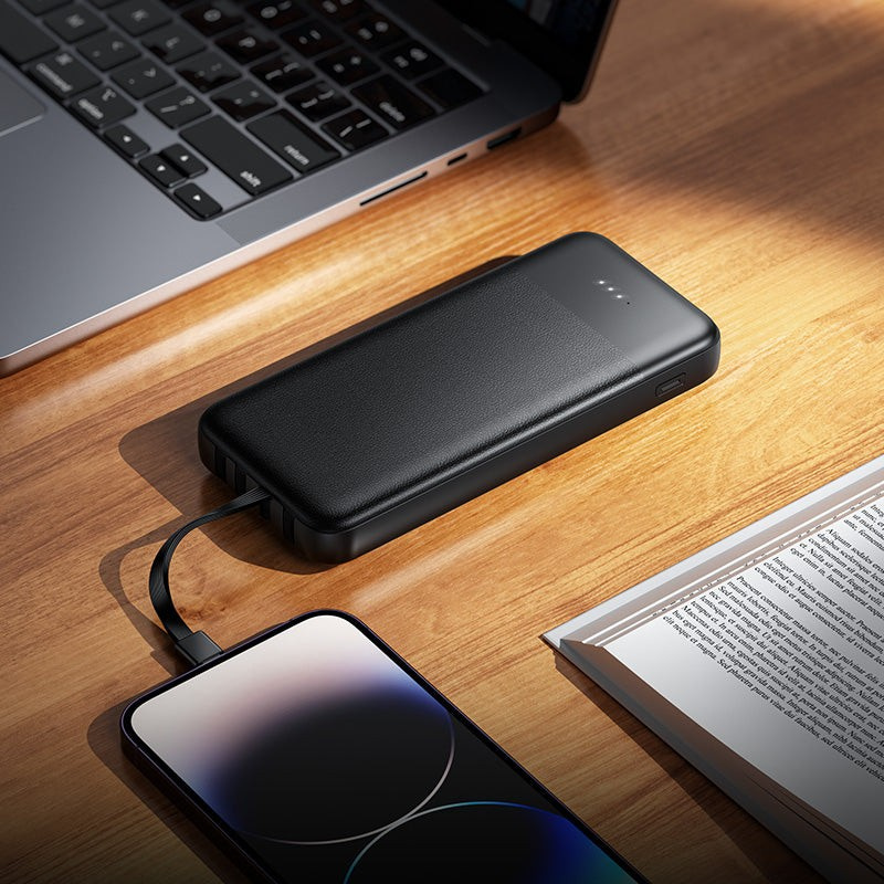 Titan PowerUp 10000mAh Power Bank with 4 Built-In Cables