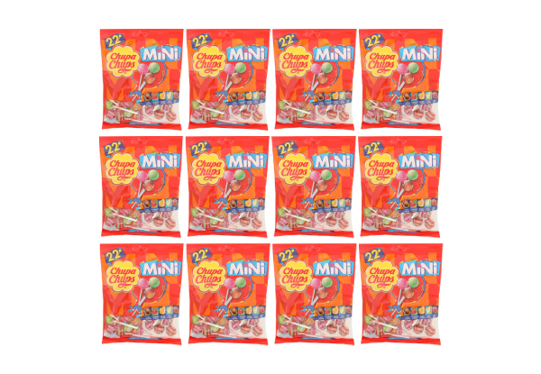 12 Bags of 22-Pack Chupa Chup Mini Lollies