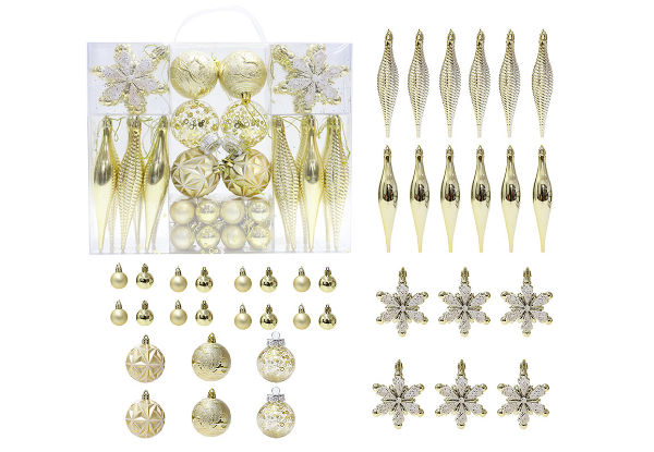 40-Piece Christmas Tree Ball Ornaments Set - Available in Three Colours & Option for Two-Set