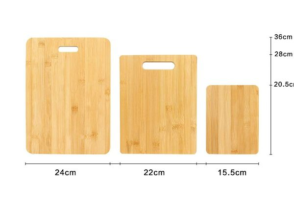 Wooden Cutting Chopping Board - Available in Three Sizes & Option for Three-Pack