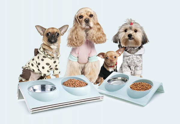 Stainless Steel Pet Food Bowl - Three Colours Available