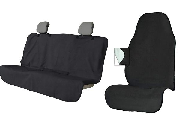 Car Seat Front/Rear Cover Protector - Available in Two Colours & Three-Piece