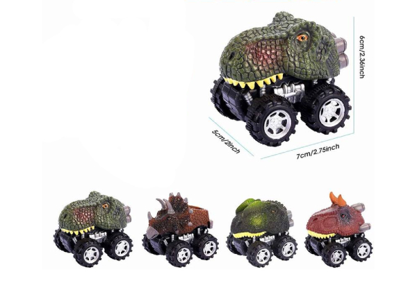 Six-Pack Pull-Back Dinosaur Toys Set - Two Options Available