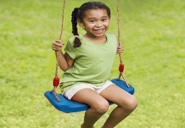 Children's Plastic Swing Chair with Adjustable Rope