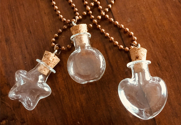 Mini Bottle Pendant Necklace - Three Styles Available