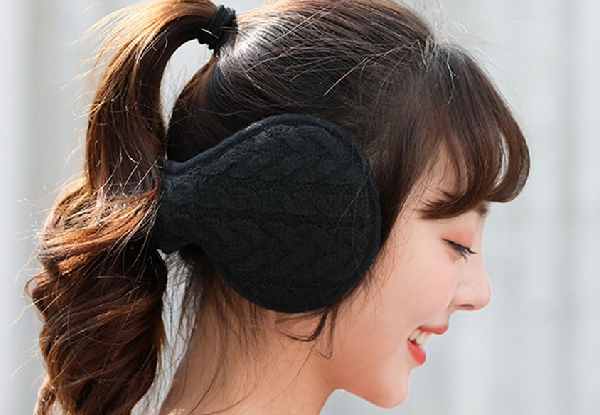Fleeced Knitted Earmuffs - Four Colours Available and Option For Two