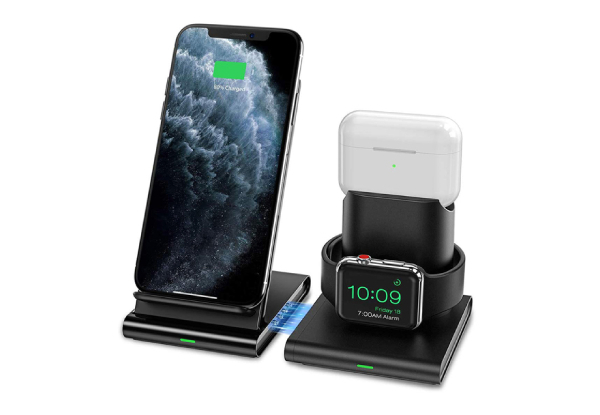 3-in-1 Wireless Charger with Magnetic Stand