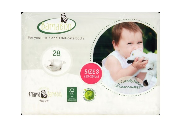 Four-Pack Mama Bamboo – Bamboo Eco-Nappies (Seconds) - Five Sizes Available