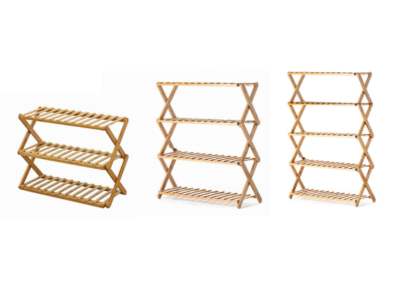 Tiered Foldable Rack Shelf Range - Options for Three to Six-Tier Rack