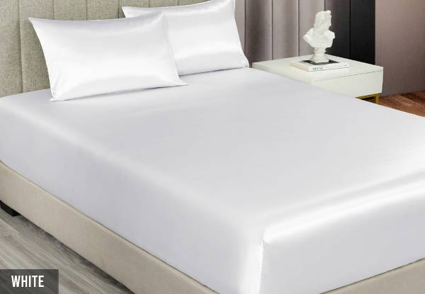 Royal Comfort Three-Piece Satin Sheet Set - Available in Six Colours & Two Sizes