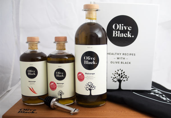 Olive Black Extra Virgin Olive Oil Range - Four Options Available with Free Delivery