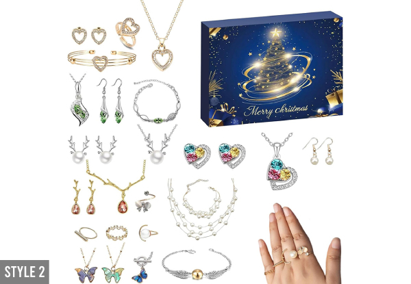 Christmas 24 Days Jewelry Advent Calendar - Available in Three Styles