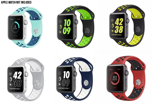 Breathable Sports Band for Apple Watch - Two Sizes & Six Colours Available with Free Delivery