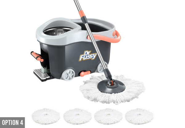 Spin Mop & Twin Bucket Set Cleaning System - Available in Four Options