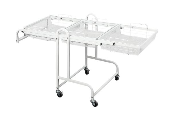 Levede Three-Tier Swivel Kitchen Cart Shelf Rack with Wheels