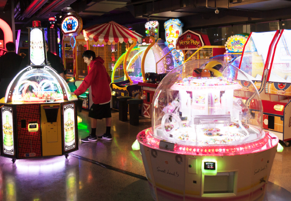 $20 Arcade Credit at Game ON Arcade - Option for $20 Credit, One Hour Freeplay on Any Video & a Cotton Candy World or the Giant Claw