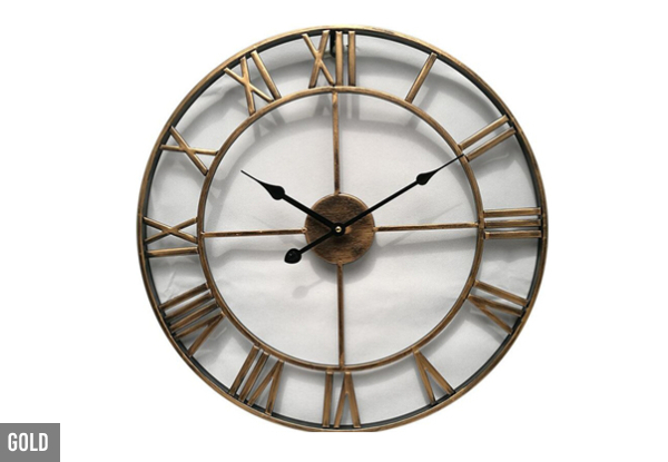 Vintage Style Wall Clock Grabone Nz - Giant Wall Clocks Nz