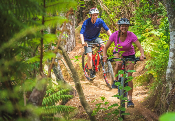 1/2 Day Two Front Suspension Bike Hire for Two People - Option for Two People & EBikes at Waitangi Mountain Bike Park