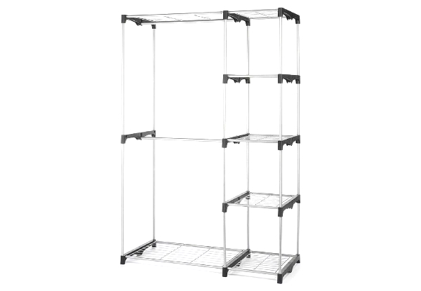 Large Wardrobe Clothing Rack incl. Shelves with Free Delivery