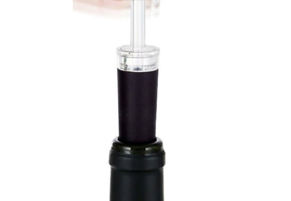 Two-Pack of Integrated Vacuum Wine Stoppers