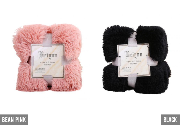 Fluffy Snuggle Blanket - Available in 17 Colours