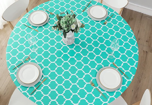 Elastic-Edge Round Table Cloth - Five Colours & Three Sizes Available